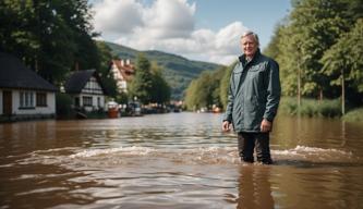 Kanzler in Gummistiefeln lobt Helfer bei Hochwasser im Saarland